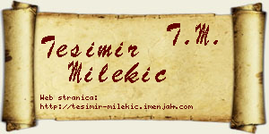 Tešimir Milekić vizit kartica